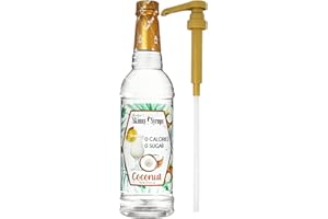 Jordan's Skinny Syrups Sugar Free Coconut 750 ml Bottle with By The Cup Syrup Pump