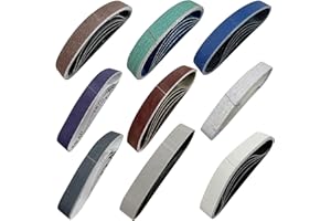 HUANLEMAI 45 Pcs 3/4" x 12" Replacement Sanding Belt Kit for Work Sharp Knife & Tool Sharpener Ken Onion Edition (WSKTS-KO), 80/120/240/400/600/800/1000/2500/5000 Grits