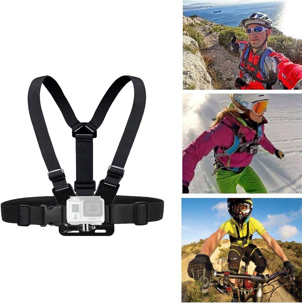 KEYPOWER Adjustable Chest Mount Harness or Outdoor Photography Adjustable Waist Strap Belt with D-Rings