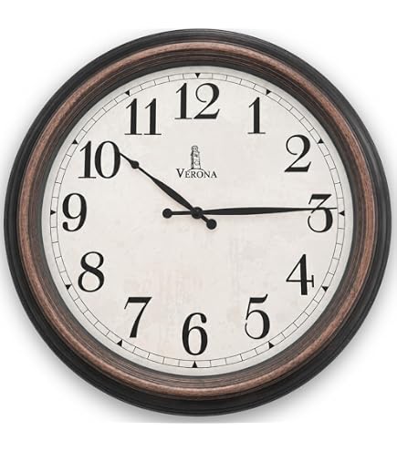 Amazon.com: Westclox 20-Inch Analog Wall Clock – Woodgrain Finish