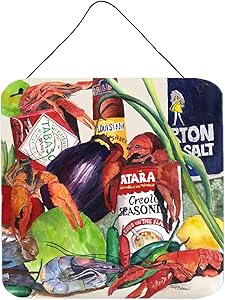 Caroline's Treasures 8540-2DS66 Louisiana Spices Aluminium Metal Wall or Door Hanging Prints 8540, 6x6, Multicolor