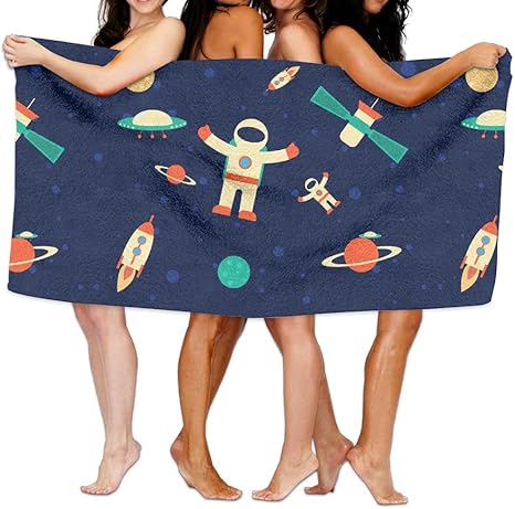 Amazon Co Jp Pengmin Rocket And Astronautプレミアム100 ポリエステルラージバスタオル プールおよび バスタオル 80 X 130 ナチュラル ソフト 速乾性 One Color ホーム キッチン