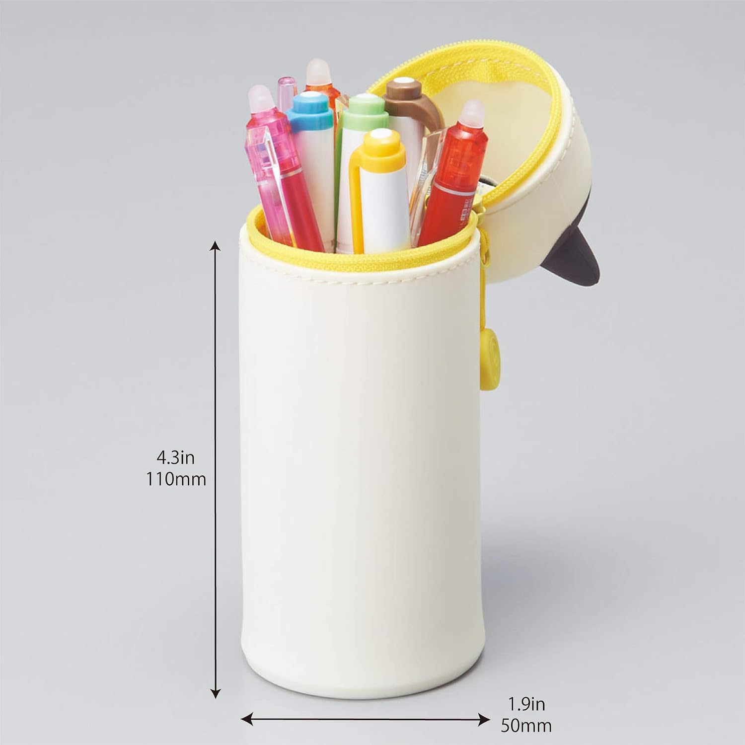 LIHITLAB Kawaii Japanese Gray Cat Stand Up Pencil Case for School Office College Cute School Supplies - Image 4