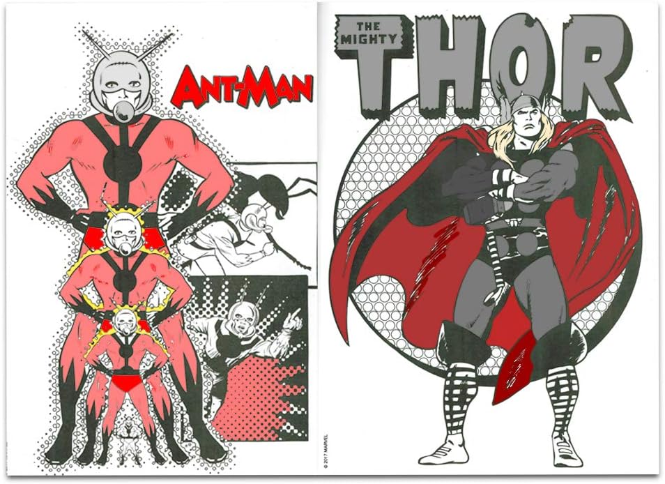Marvel Avengers Coloring Book Super Set with Crayons (3 Jumbo Books Featuring Captain America, Thor, Hulk, Iron Man and More!): Toys & Games