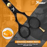 Candure 6.5 Hair Scissors with Comb Leather Pouch Professional Stainless Steel view 4