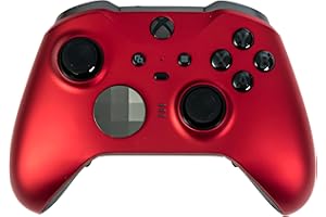 CRAZY CONTROLLERZ Xbox Elite Series 2 Custom Soft Touch Controller - Soft Touch Feel, Added Grip, Metallic Red Color - Compatible with Xbox One, Series X, Series S