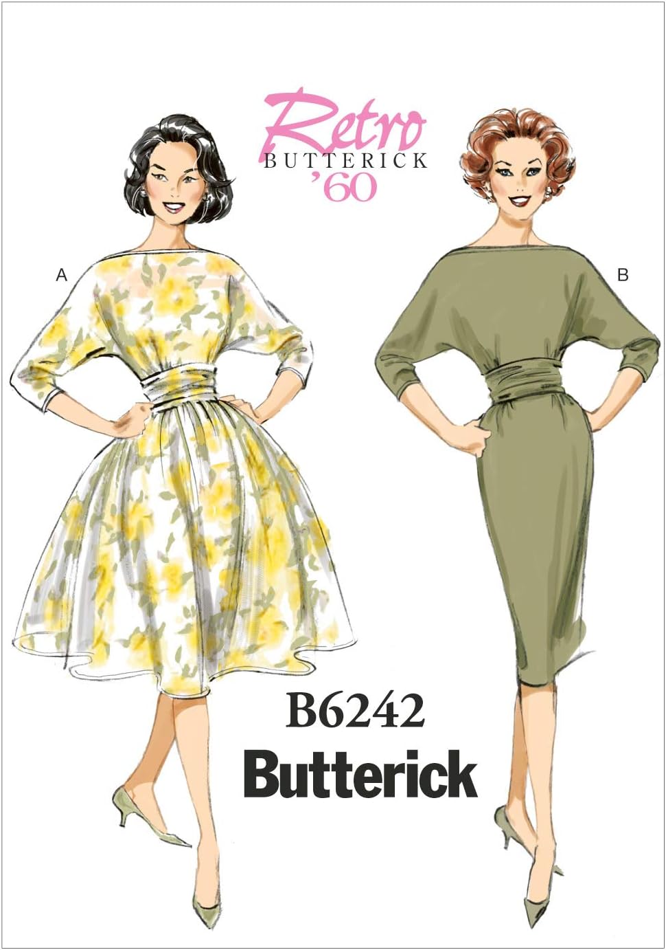 Butterick Patterns 6242 E5 Misses Dress Sizes 14 16 18 22 Amazon Co Uk Home Kitchen