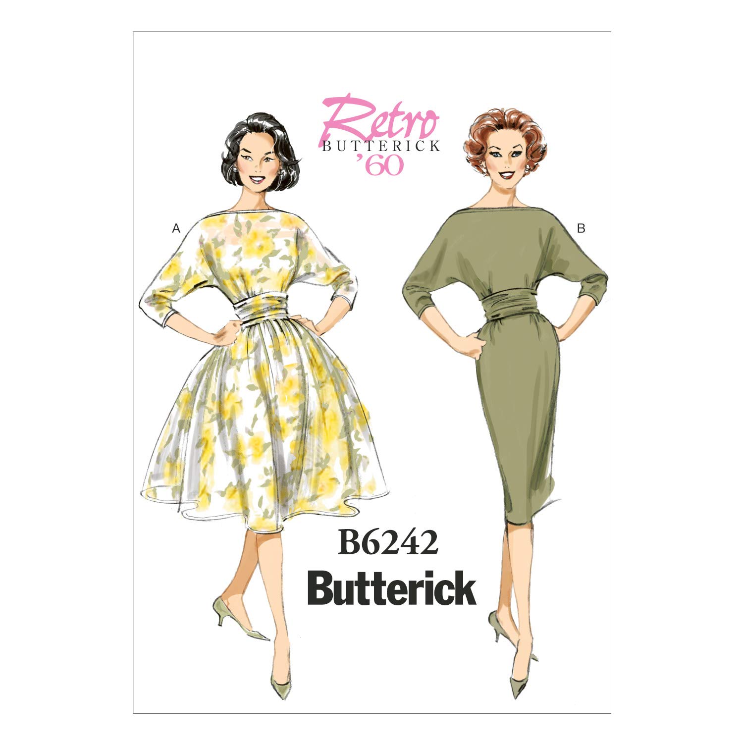 Butterick Patterns 6242 E5 Sizes 14/16/18/20/22 Misses Dress