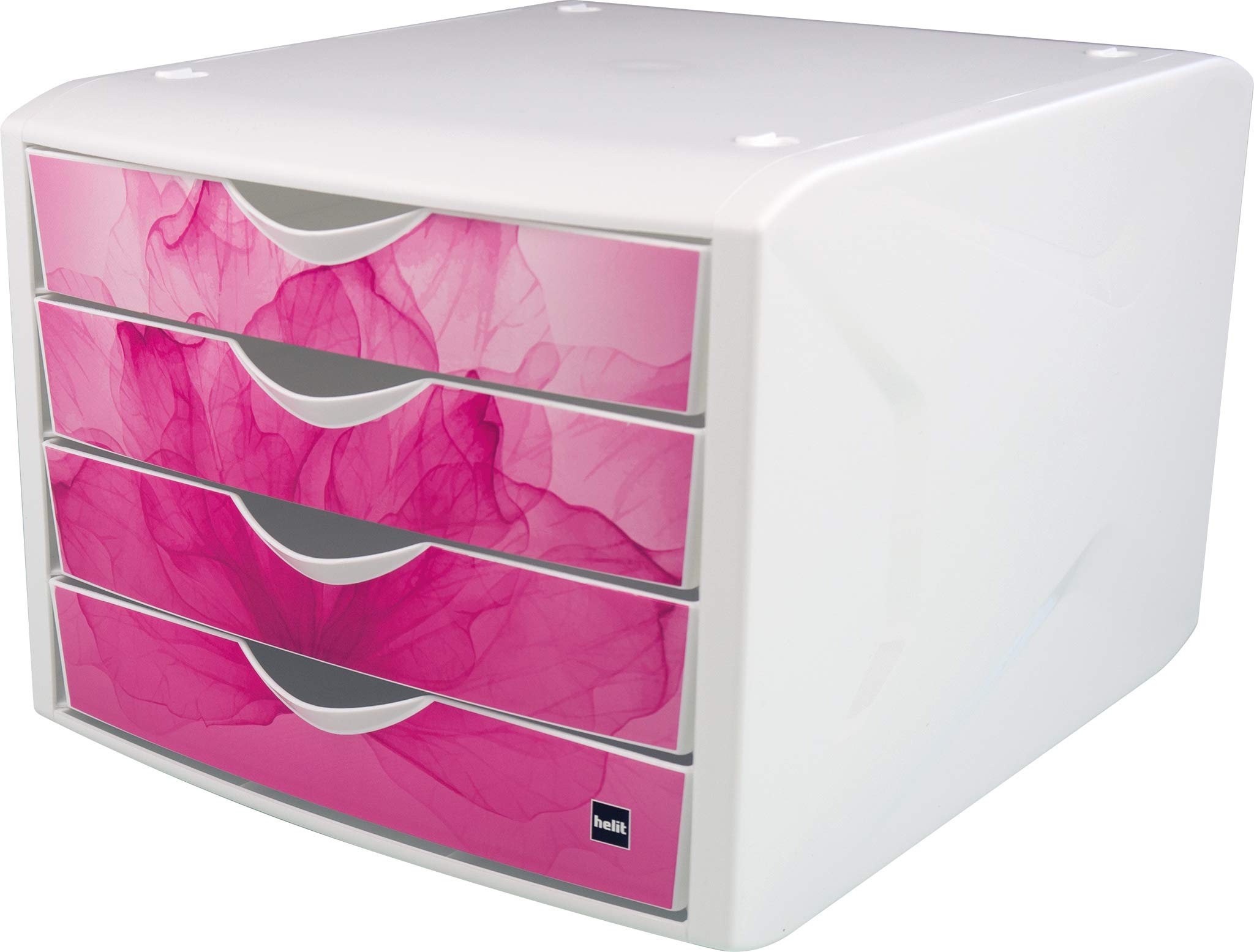 Helit, The “Chameleon” Drawer Box Flower weiß/Himbeer