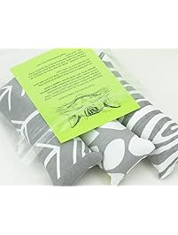 Cat Toy Catnip Kickers 3 PACK Grey Yellow White heavy cotton fabric Organic catnip