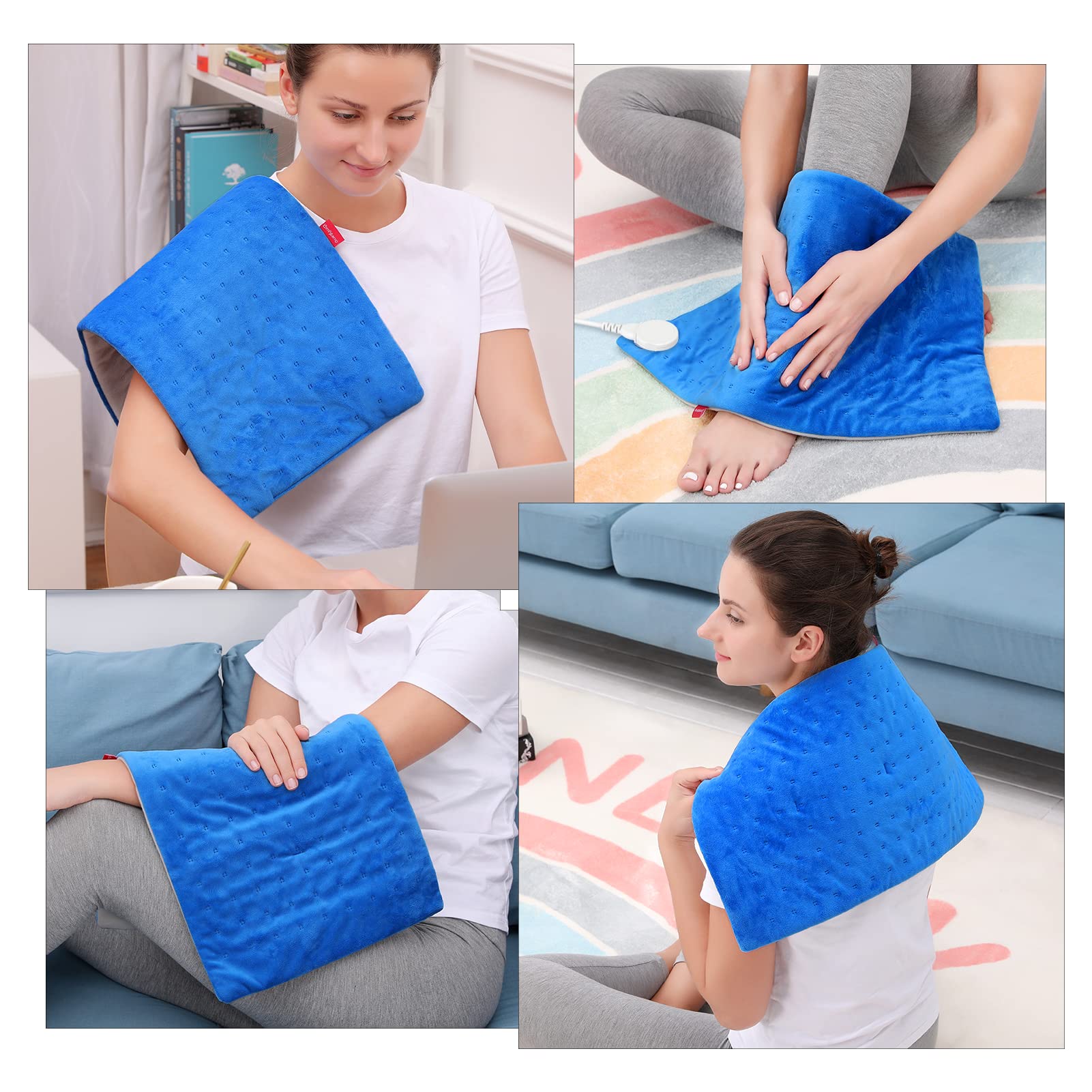 Heating Pad for Period Cramps, FSA HSA Eligible Electric Heating Pad for Back Pain Relief, 12