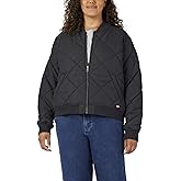 Dickies Women's Plus Size Quilted Bomber Jacket Outerwear, Black, 2PS