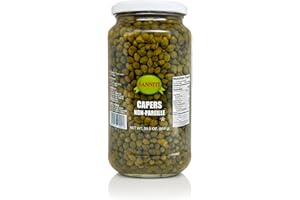 Sanniti Spanish Non Pareil Capers in Vinegar and Salt Brine - 33.5 oz
