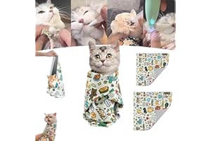 Denir Bonee Cat Grooming Wrap, Cat Restraint Calming Wrap, Self-Adherent, Anti-Bite, Anti-Scratch, Anti-Escape Calming Wrap for Nail Clipping- Multifunctional Pet Tool (L(Within 11.1lbs))