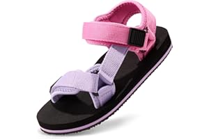 KELISI Unisex-Child Big Kids Sandals Adjustable Straps Slip on Athletic Sandals Outdoor Casual Shoes