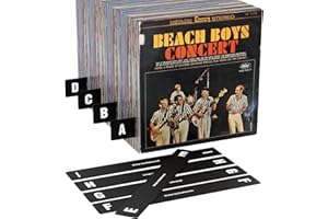 Vinyl Record Dividers 26 Pcs A-Z Alphabet Category Tab LP Separators Black Alphabetical Dividers for CD Album Crate Bookshelf