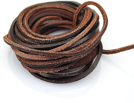 3mm Flat Genuine Leather Strip Cord 