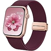 Stretchy Loop Sport Band Compatible with Apple Watch Bands 40mm 46mm 44mm 49mm 45mm 38mm 41mm 42mm for Women Men, Adjustable Magnetic Clasp Strap for iWatch Ultra, Se, Series 11 10 9 8 7 6 5 4 3 2 1