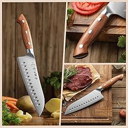 HEZHEN Santoku Chef Knife-7.3 inch Blade German DIN