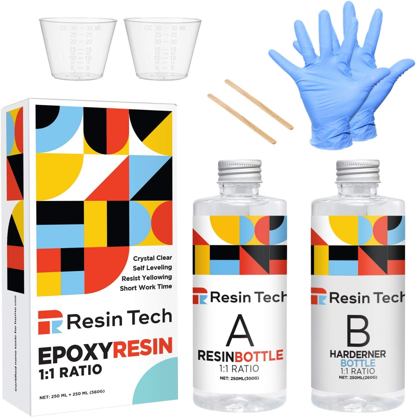 Epoxy Resin Kit with Accessories, SelfLevelling and Degassing for DIY