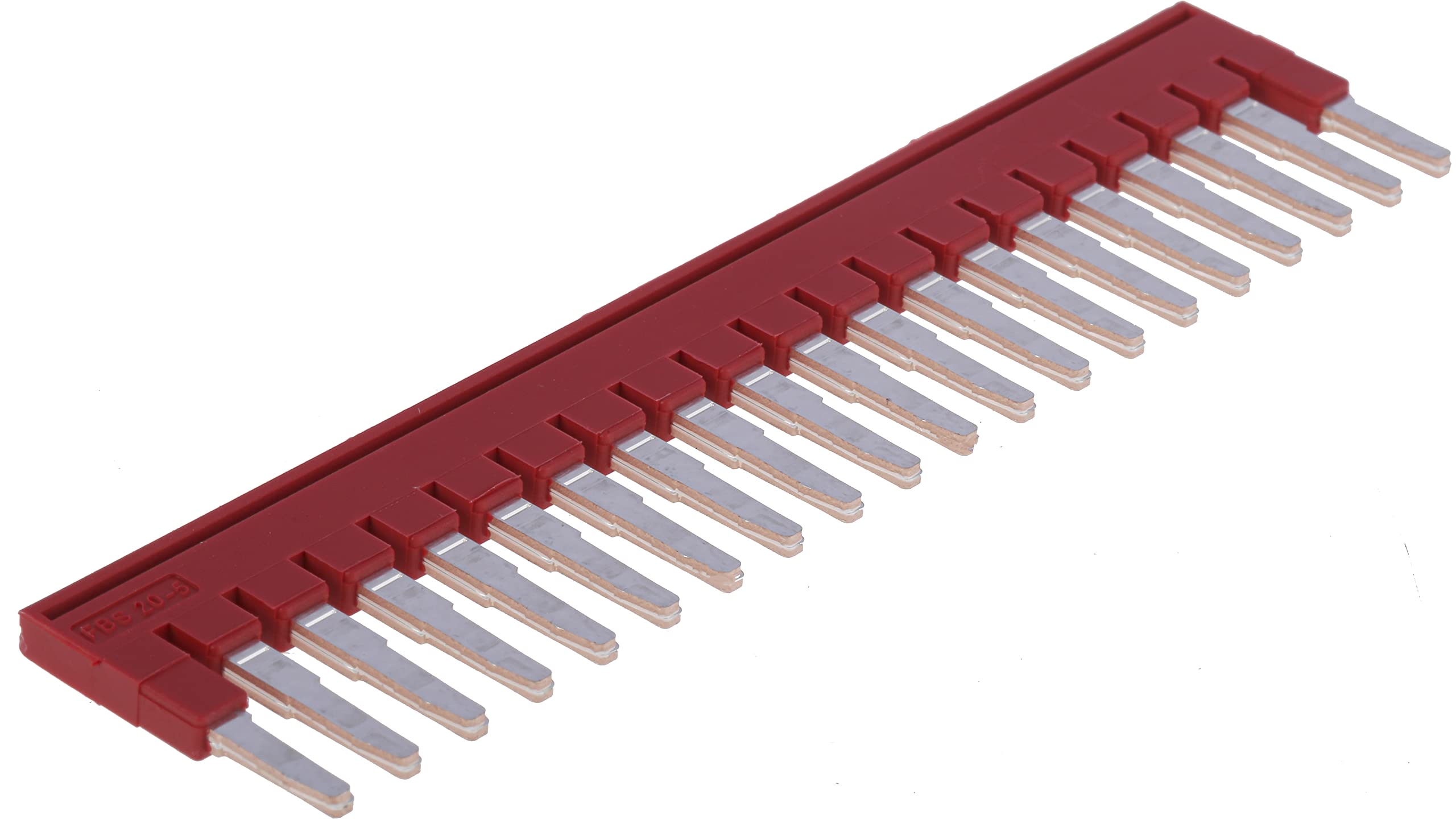 PHOENIX CONTACT FBS 20-5 Plug-in bridge, 5.2mm pitch, 20 number of pins, Red, 1 piece