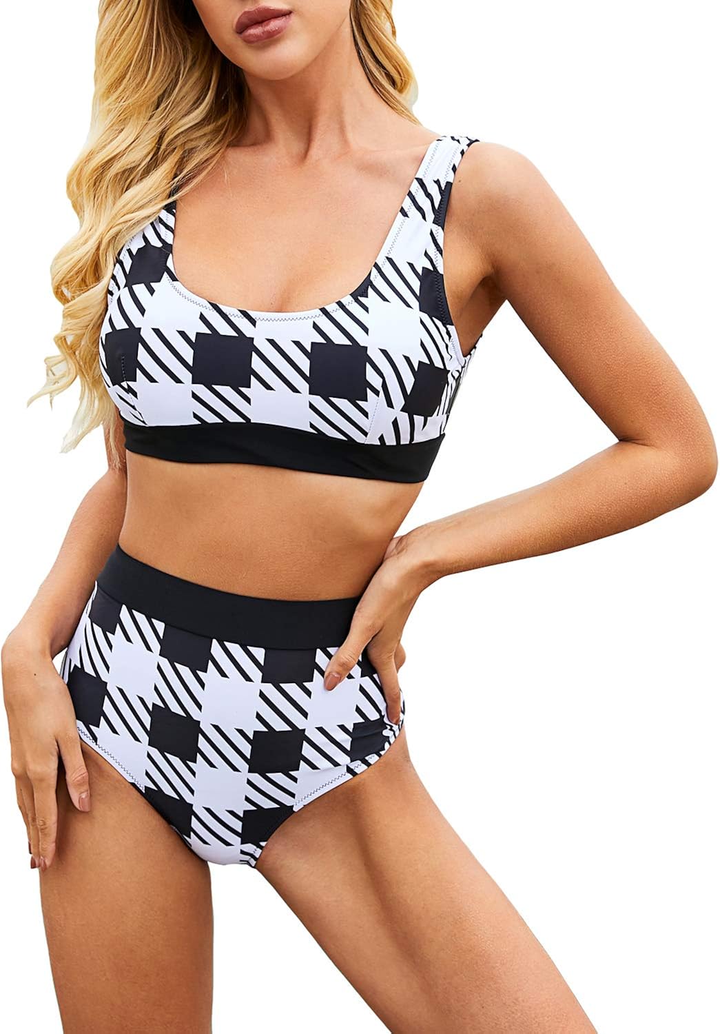 gingham bathing suit tankini