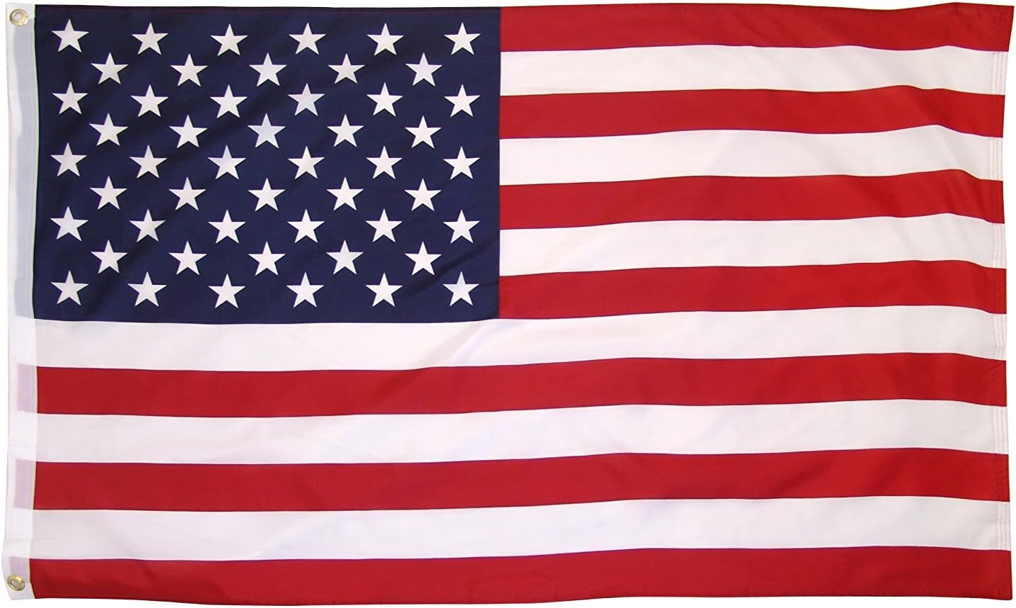 Online Stores Printed Polyester US Flag with Grommets,3 by 5-Feet (3 PACK)
