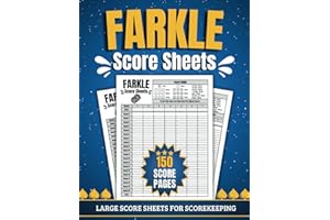 Farkle Score Sheets: Farkel Party Scoreboard for card games , Ultimate Book Of Card Games , Farkle Score Cards for lovers dice , with Size 8.5" x 11" inches