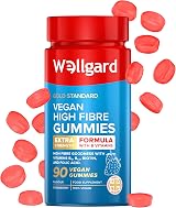 Wellgard Vegan High Fibre Gummies High Strength Fibre B6 B12 Biotin Folic UK