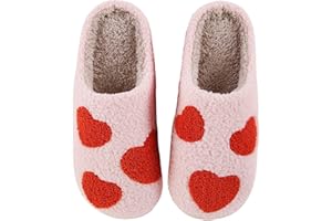 AUCOMFO Mens Womens Slippers,Cute Comfy Bedroom Slippers For Women,Home Slippers House Slippers,Ladies Fuzzy Slippers,indoor Outdoor Memory Foam Slippers For Women Men