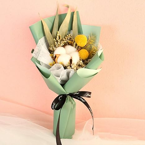 Amazon フラワーギフト ドライフラワー 光る 綿 薔薇 Ledライト付き プリザーブドフラワーリアル サプライズ オフィス 室内おしゃれプレゼント 迎春 お正月 開店祝い 挙式 誕生日 手提げ袋付き プリザーブドフラワー オンライン通販