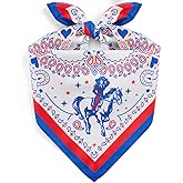 xo, Fetti American Cowgirl Bandana, 27" x 27" | Last Rodeo Bachelorette Party, Western Birthday Accessory, Cowboy Head Scarf, USA Decorations, Bridesmaid Gift, Bach Favor