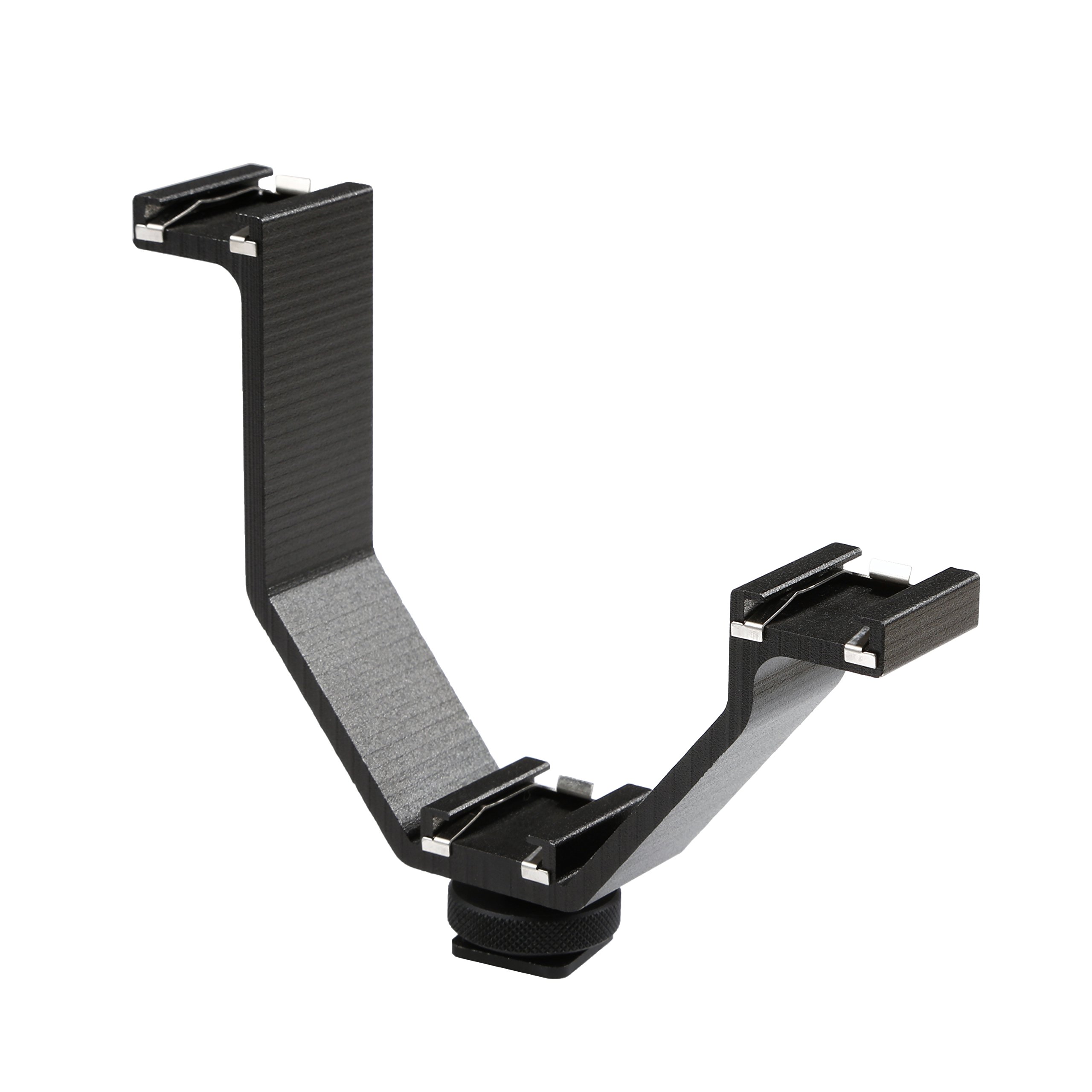 Movo 3BA-3 Heavy-Duty Video Accessory Triple Shoe Bracket for Lights, Monitors, Microphones and More (Large)