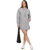 Hoodie Dress for Women – Trendy Pullover Long Fleece Oversized Sweatshirt Dresses for Women 2025 with Pockets, Split Hem