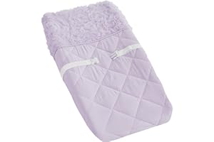 Sweet Jojo Designs Purple Floral Rose Girl Baby Nursery Changing Pad Cover - Solid Light Lavender Flower Luxurious Elegant Princess Vintage Boho Shabby Chic Luxury Glam High End Roses
