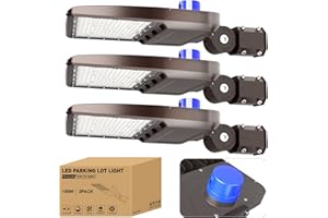 JC-LGL 150W Parking Lot Light 3Pack, LED Shoebox Light with 21000LM, IP65 Waterproof Dusk to Dawn LED Parking Lot Light with Slip Fitter, 5000K Daylight Outdoor Street Light for Parking Lot Stadium