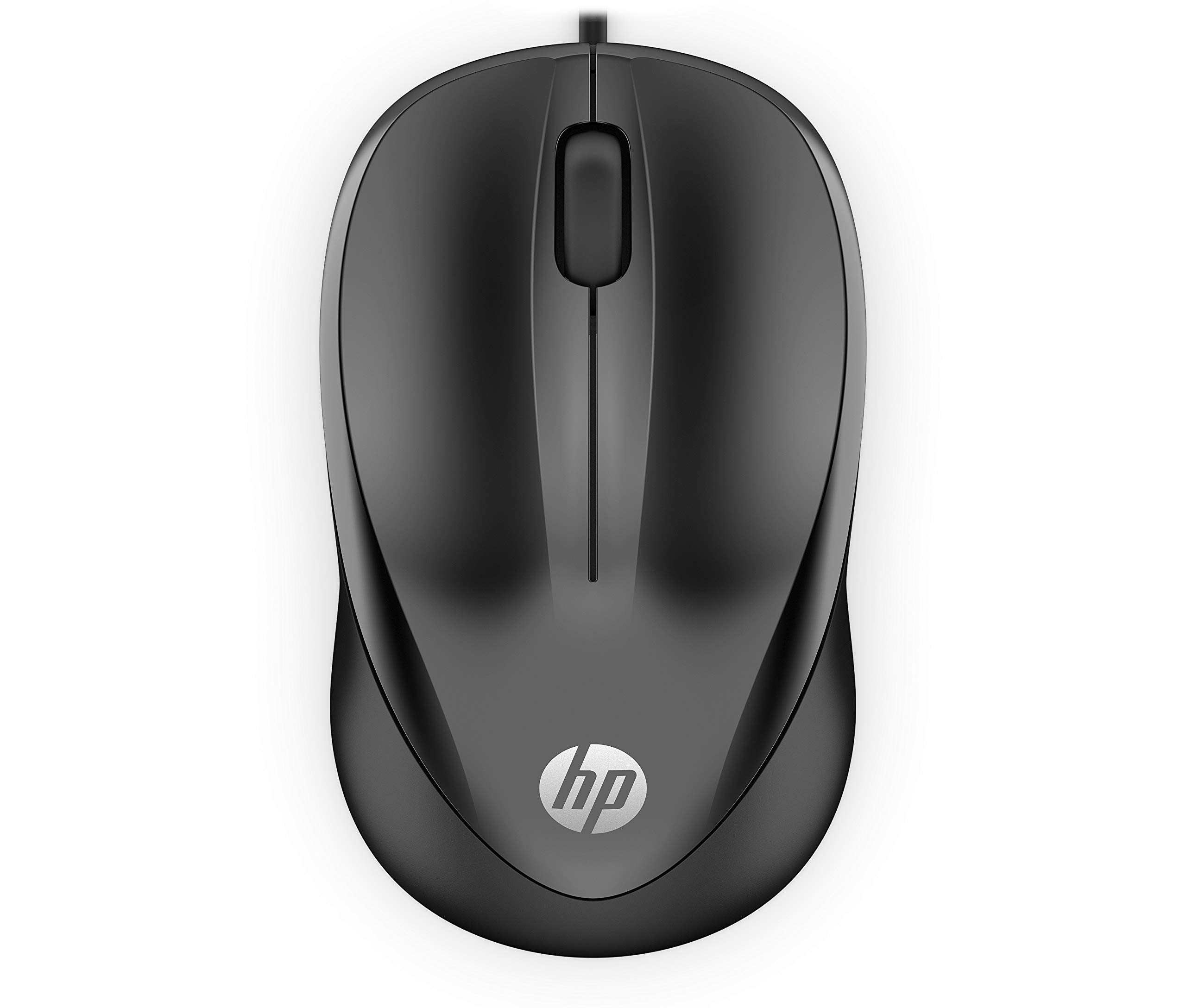 HP Wired Mouse 1000 | USB Type-A | Multi-Surface Technology | 1200 DPI Optical Sensor | 3 buttons and scroll wheel | Ambidextrous | Contoured Comfort | Black