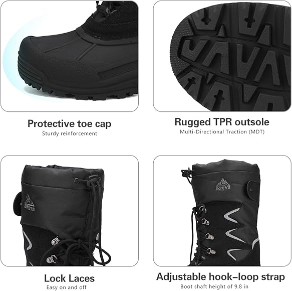 nortiv 8 men's 170410 waterproof winter snow boots