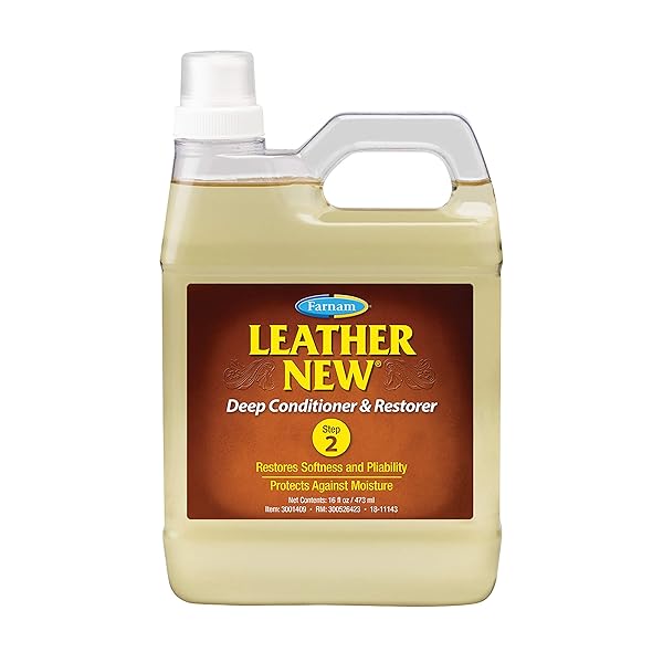 FARNAM LEATHER NEW DEEP-CLEANING CONDITIONER AND RESTORER FOR SADDLES AND LEATHER, 32 OUNCES