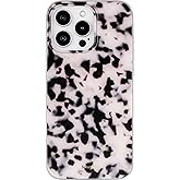 SCORPIFY for iPhone 16 Pro Max Case [Compatible with MagSafe] with Pink Tortoise Shell Design, Cute Brown Magnetic Phone Cover for Women Girls, Slim Shockproof Bumper