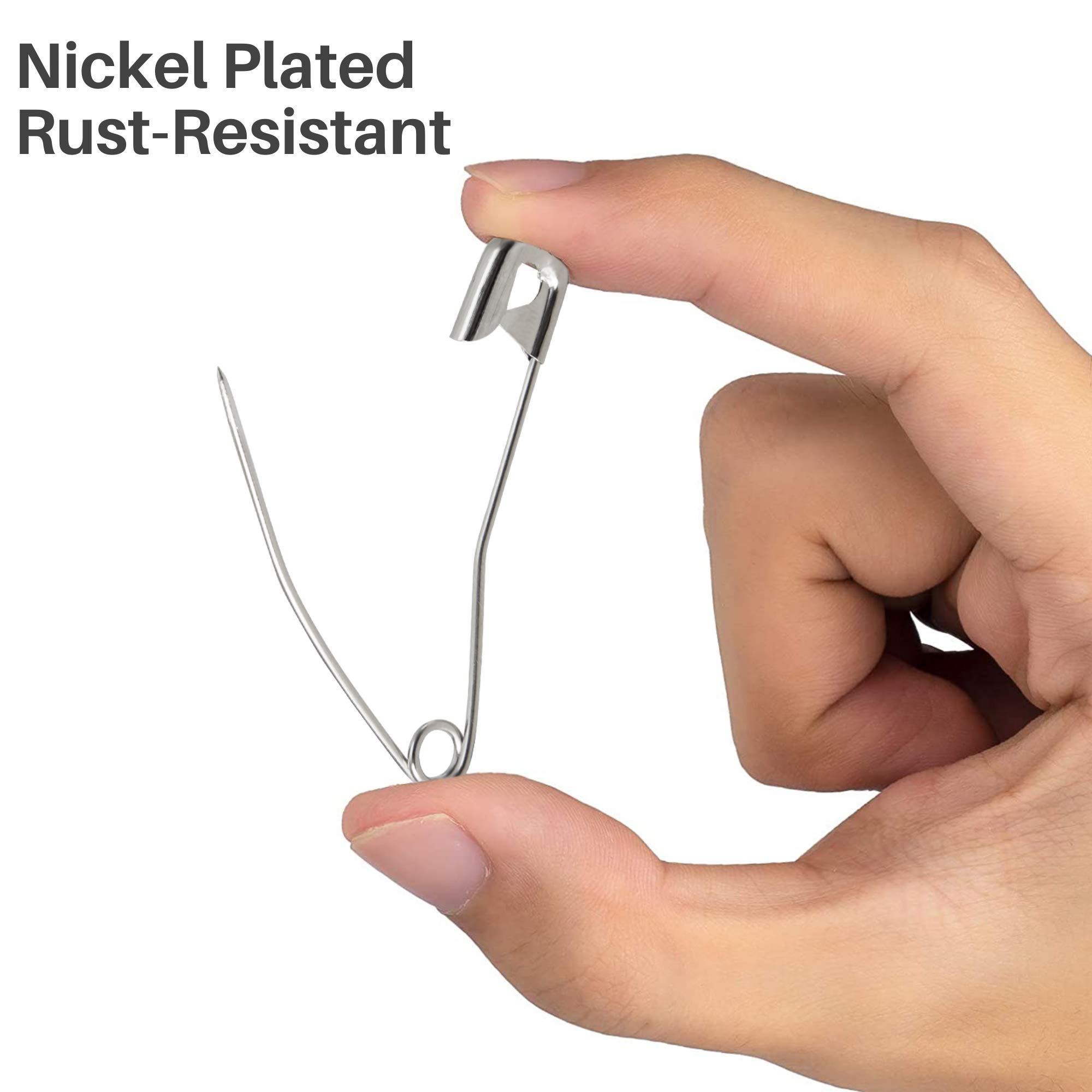 Quilting Curved Safety Pins for Quick Basting, Size 3, 100 Count