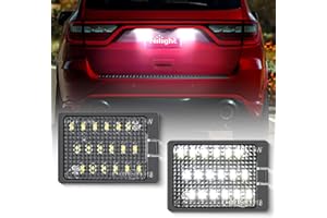Nilight License Plate Lights Compatible with 2014 2015 2016 2017 2018 2019 2020 2021 2022 2023 Dodge Durango 6000K White Clear Lens 2PCS Pack