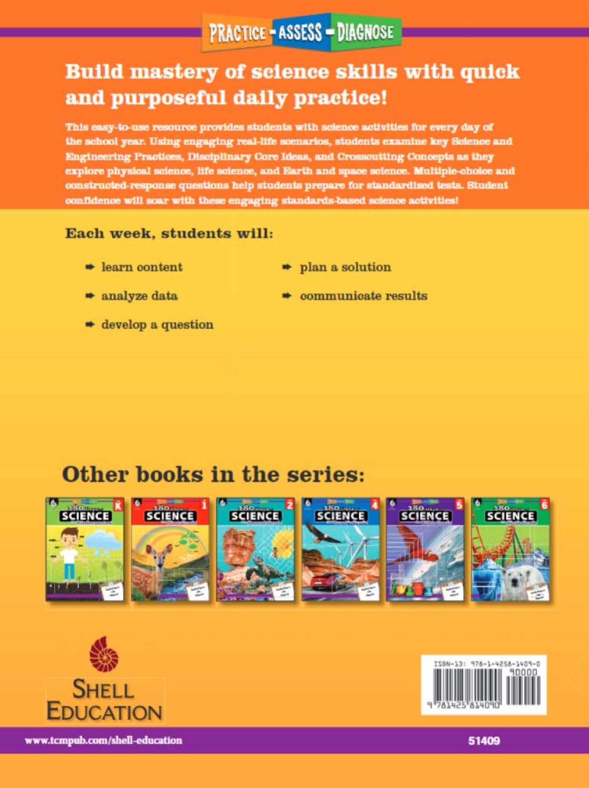 180 Days™: Science, Earth and Space Science for 3rd Grade Practice Workbook for Classroom and Home, Cool and Fun Practice Created by Teachers (180 Days of Practice)