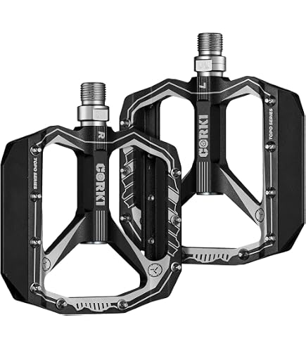 ThinkTop Ultralight Bike Pedals – 3 Bearing MTB/Road Platform Pedals, Aluminum, Sealed & Smooth