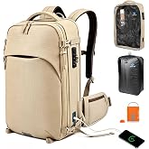 Vacuum Travel Backpack with Removable Hip Belt &amp; Vacuum Bag with Pump 60L | Air compression system reduces packing volume for travel, with TSA lock, USB port and multi-compartment for business trips