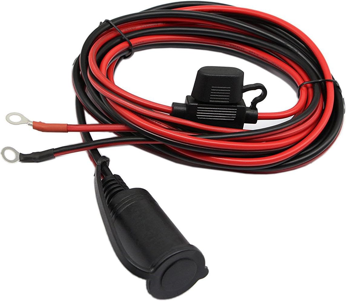 Car & Motorcycle Battery Charger CableSinLoon 12V Waterproof Cigarette