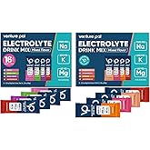 Venture Pal High Sodium Sugar-Free Electrolyte Powder Combo Pack &ndash; Hydration Drink Mix with Sodium, Potassium &amp; Magnesium | Keto, Vegan &amp; Paleo Friendly | Zero Calories | 32 Sticks Total