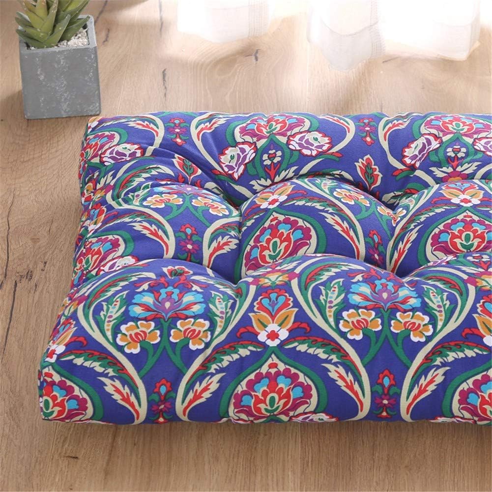 YDDM Retro Cotton Seat Pad Breathable Square Padded Cushion Thicken Comfortable Seat Cushions Soft Quilted Design Lounge for Student Garden Office Tatami Etc 45x45 Set of 1