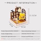 CUTEROOM DollHouse Kit Miniature with Furniture Dust Cover DIY Project view 2