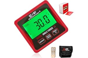 S&F STEAD & FAST Digital Angle Finder Gauge Magnetic Protractor Inclinometer Table Saw Angle Gauge Level Cube with Magnetic Base for Woodworking, Carpentry, Construction